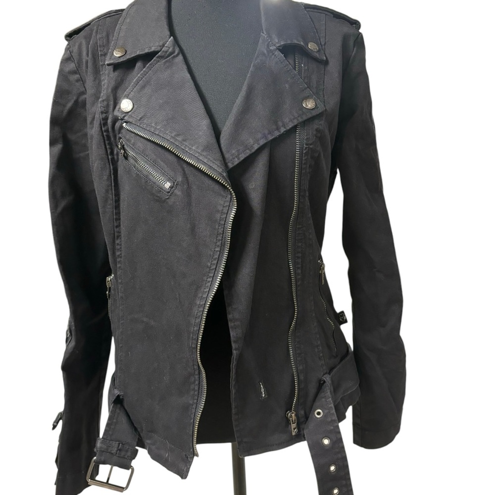 Tripp NYC Black Cotton Monster Patch Utility Jacket - Picture 7 of 16